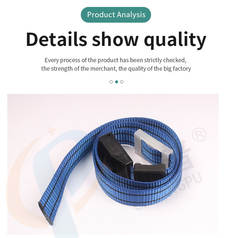 Premium Blue Nylon Cow Collar With Buckle Closure And Chip Placement Hole