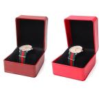 Customized PU Leather Material Paper Cardboard Watch Gift Packaging Box for
