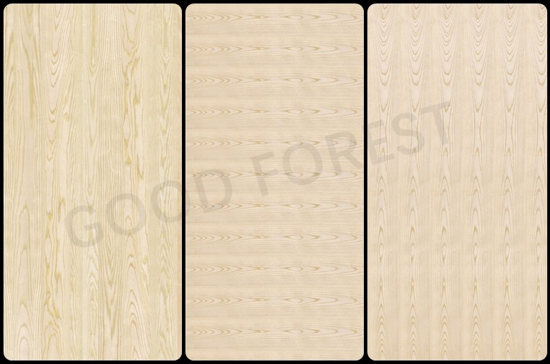 Natural ASH Wood Veneer Sheets Special Grain Customized For Doors