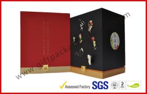 Quality Handmade Gift Packaging Boxes , Rubber Oil Paper With Embossed Logo on Rigid Board Gift Box wholesale