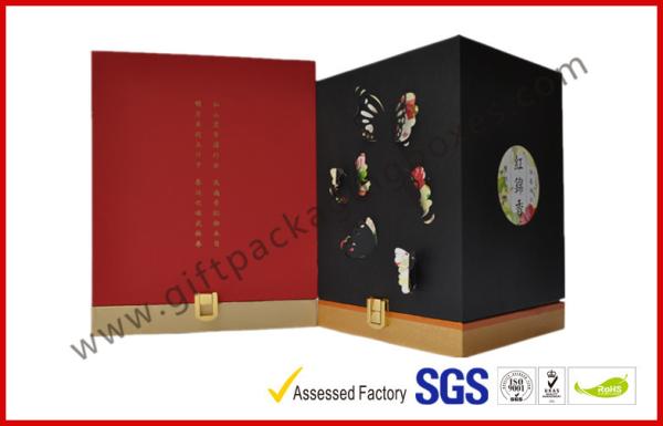 Handmade Gift Packaging Boxes , Rubber Oil Paper With Embossed Logo on Rigid