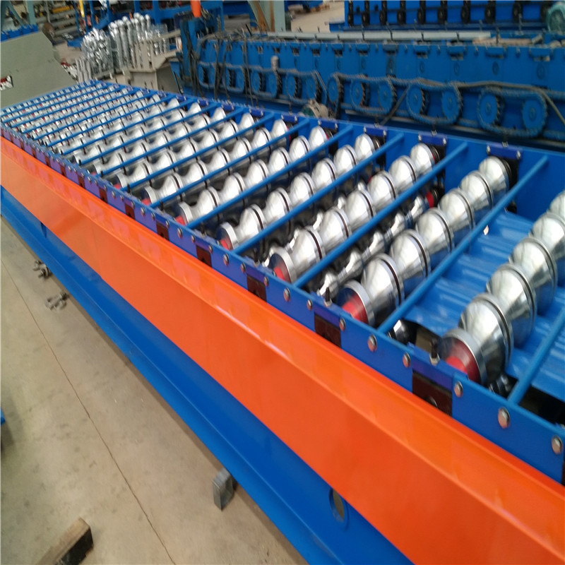 Full Automatic Double Glazed Roof Tile Roll Forming Machine With Wave Pressing
