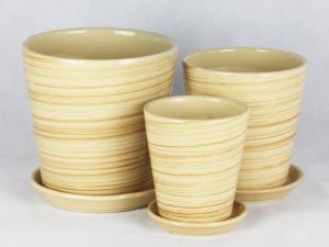 Quality Single Quantity Handcrafted Ceramic Containers Drainage For Flourishing Plants wholesale