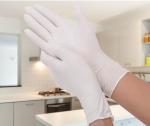 Surgical Non Powdered Latex Gloves Extra Grip 240mm Length White Color