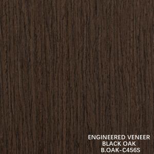 Quality Fancy Engineered Wood Veneer Black Oak Straight Grain Slice Cut Splicing 1220mm wholesale