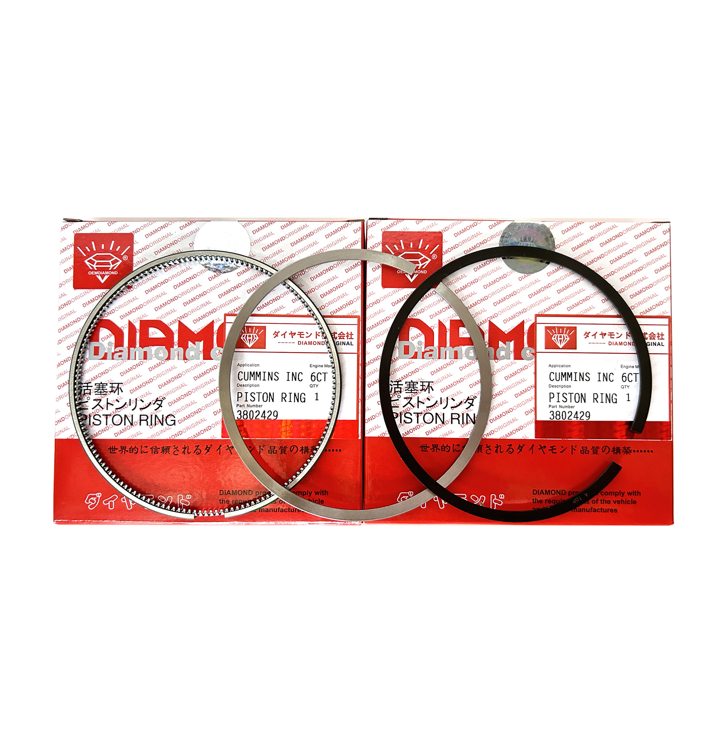 3802429 4089644 6745-31-2010 6742-01-2791 Piston Ring Engine Spare Parts For 6CT 6D114