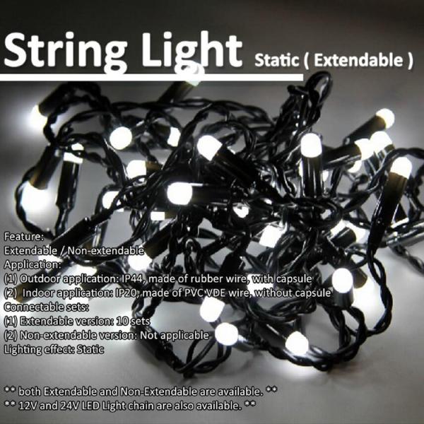12V/24V/230V Outdoor / Indoor Christmas Holiday LED String Light With Battery
