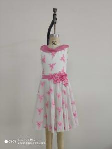 Quality Kids Dance Clothes Material Lycra Cotton Color Pink And White wholesale