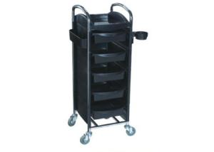 Quality Hair Cutting Salon Rolling Cart With Sliding Drawer , Salon Storage Cart wholesale