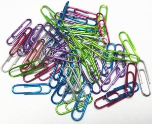 Quality 25mm Of 100pcs/Box Metallic Color Paper Clips For Office Supplies wholesale