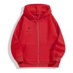 Light Blue Zipper Horse Riding Hoodies Women's Sports Thickened Jacket