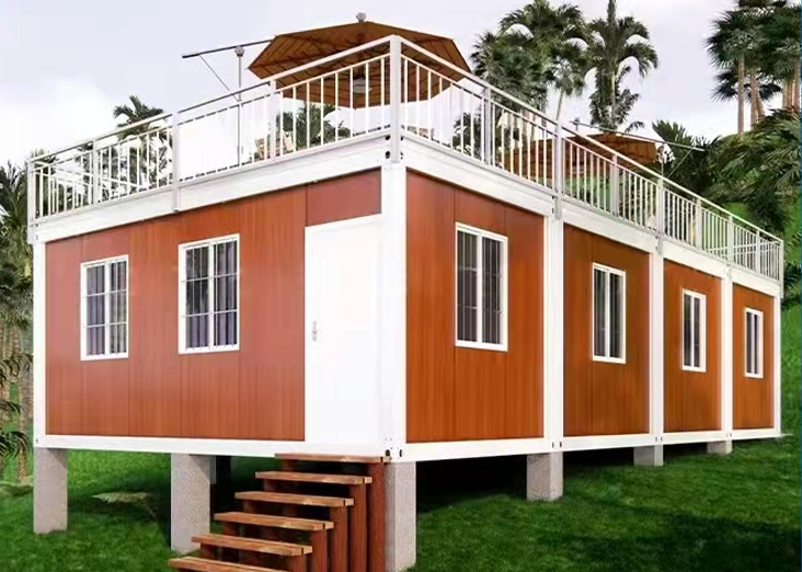 Rock Wool Sandwich Movable Shipping Container Homes Fireproof