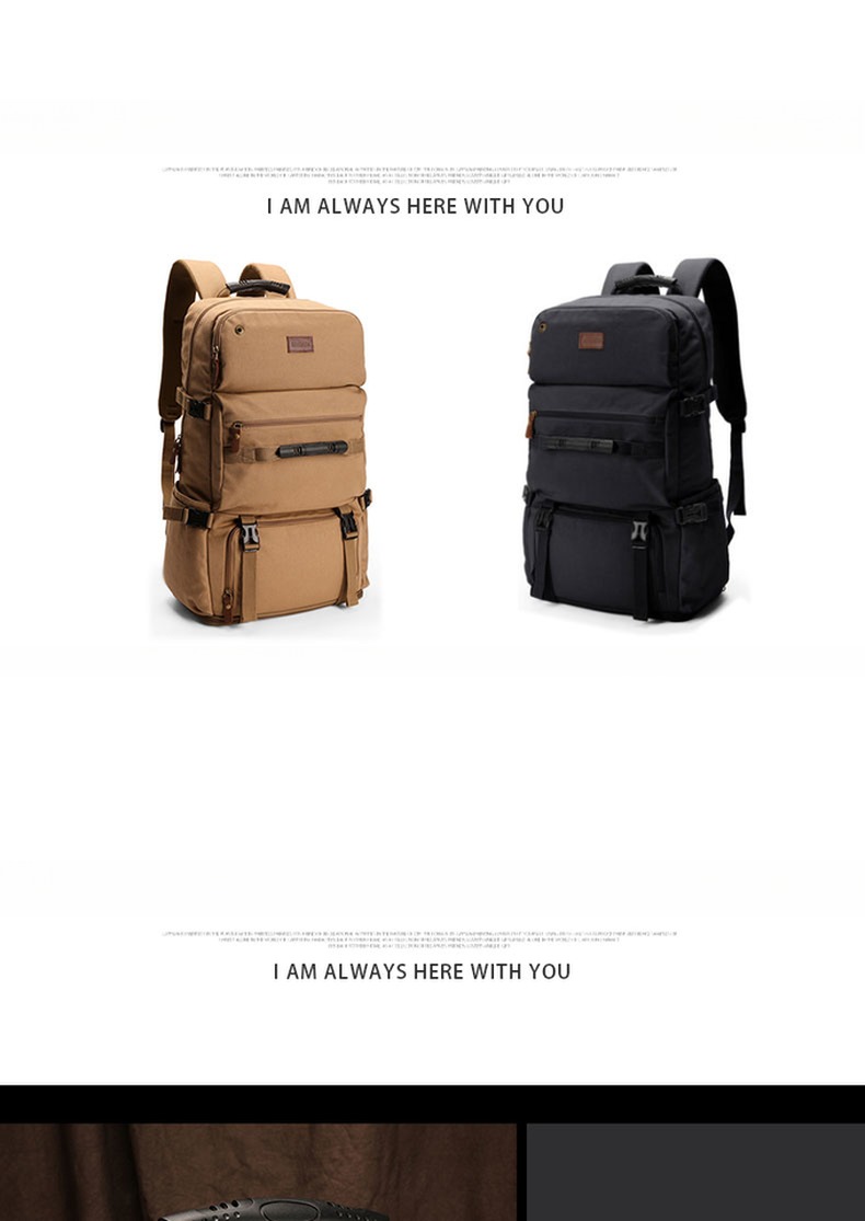 Outdoor Hiking Backpack with Large Capacity and 600D Polyester Softback Material