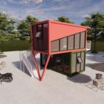 Outdoor Party Prebuilt Container House Foldable Easy Assembly Deployment