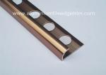 Polished Coffee Effect Metal Bullnose Tile Edging Trim 10mm Inside Height
