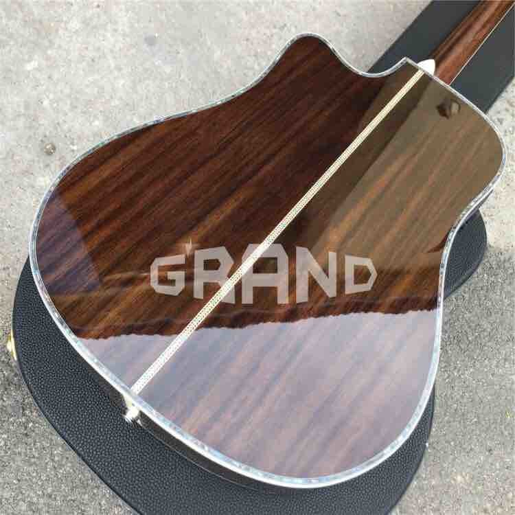Factory customization Solid Spruce Top D45c Cutaway Electric Acoustic Guitar