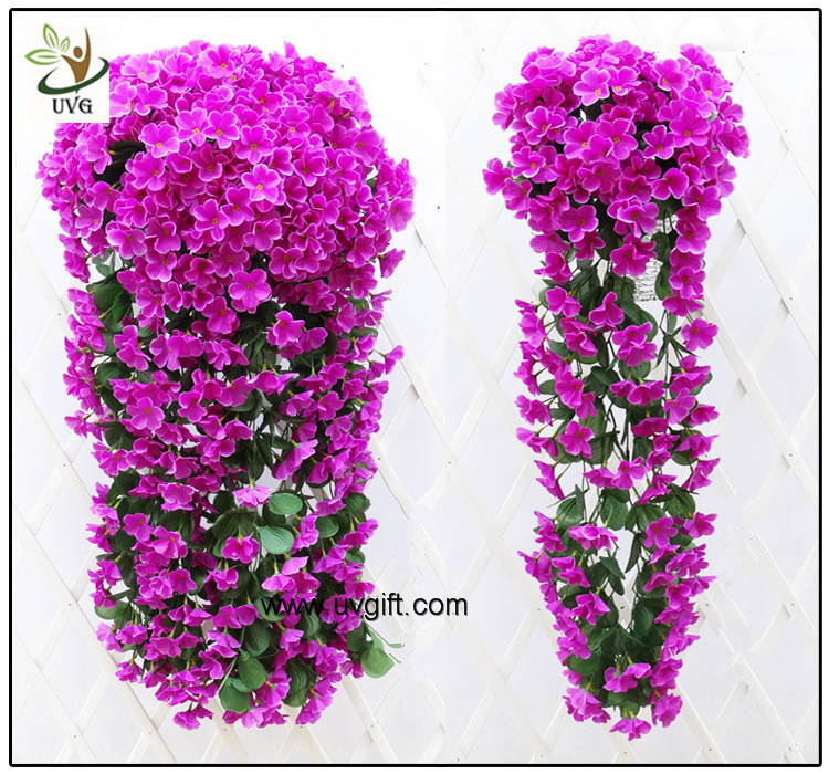 UVG artificial flowers wholesale hanging silk violet wreath for wedding flower arrangements WIS017