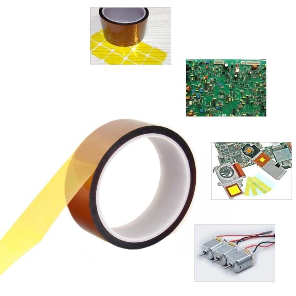 Self Adhesive Tawny Kapton Polyimide Tape , Electric Task Kapton Polyimide Film