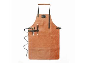 Quality Hang Neck Adjustable Chef 60 X 80cm Genuine Leather Apron wholesale