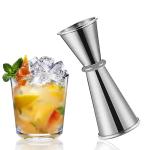 SS 340 20/40ml 25/50ml Liquor Measuring Cup Cocktail Jigger Bar Tool Set