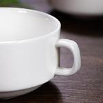 White Porcelain Bowls Round Retro Superior Quality Dinnerware Set