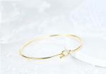 0.07ct 18K Gold Diamond Bangle GDTC 18kt Yellow Gold Bangle Bracelet