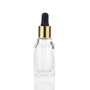 Quality Clear 35ml Luxury Glass Dropper Bottles Cosmetic Packaging For Serum wholesale