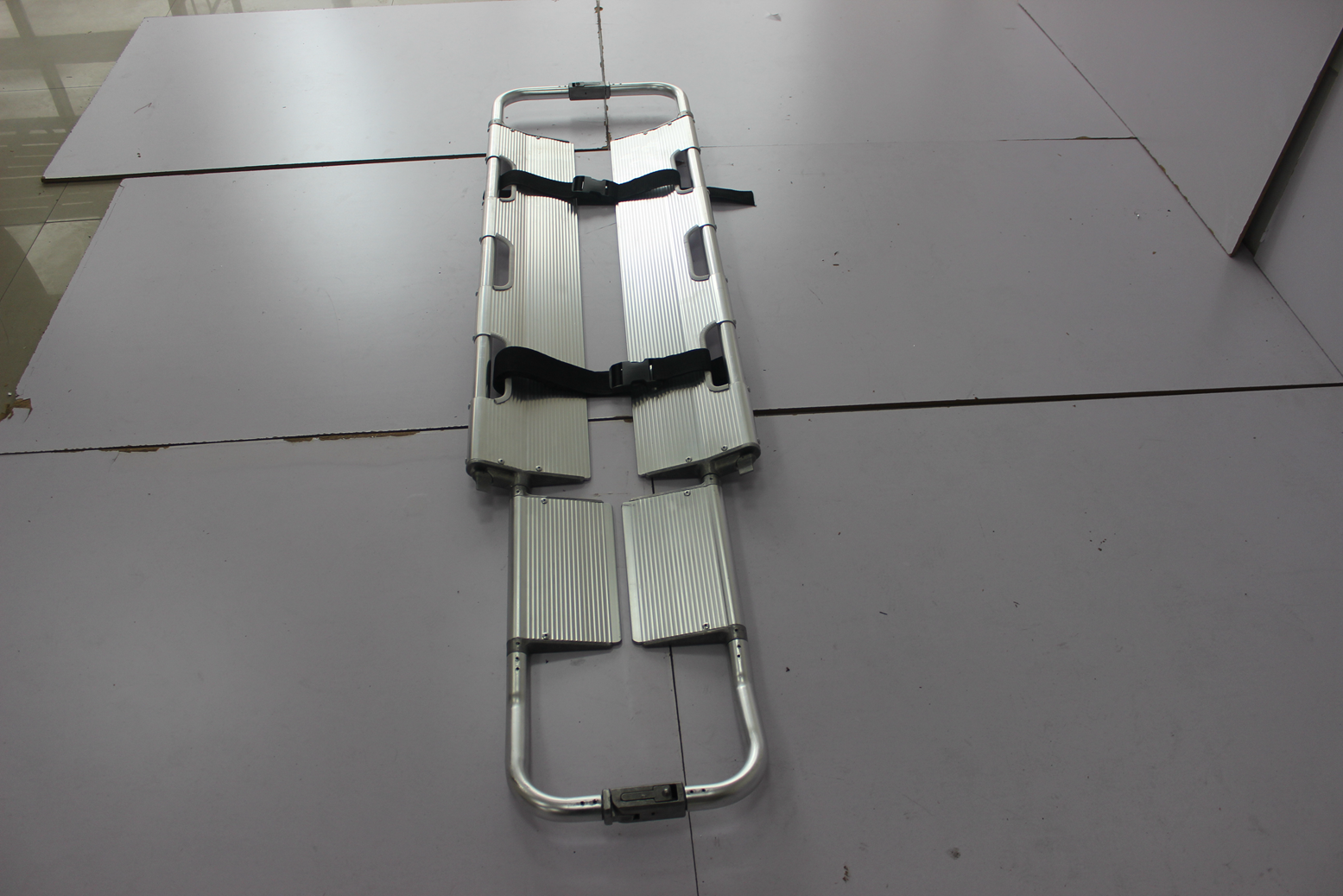 2.1M 0.44M Military Medical Folding Scoop Stretcher Height Adjustable