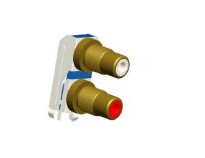 Quality RCA02-001 Female Phono Jack , Dual RCA Connector RoHS Certified wholesale