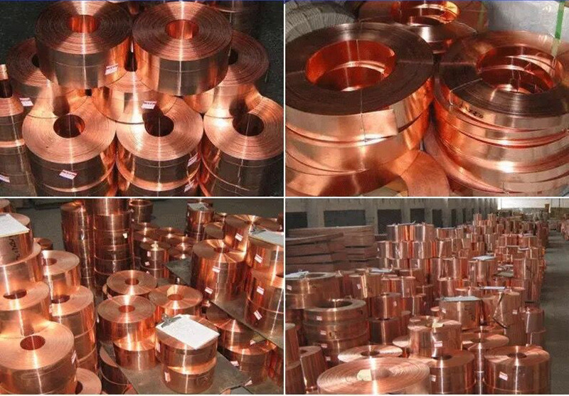 1 Inch Wide Copper Strip Coil Roll C4500-Eh Brush Mirror