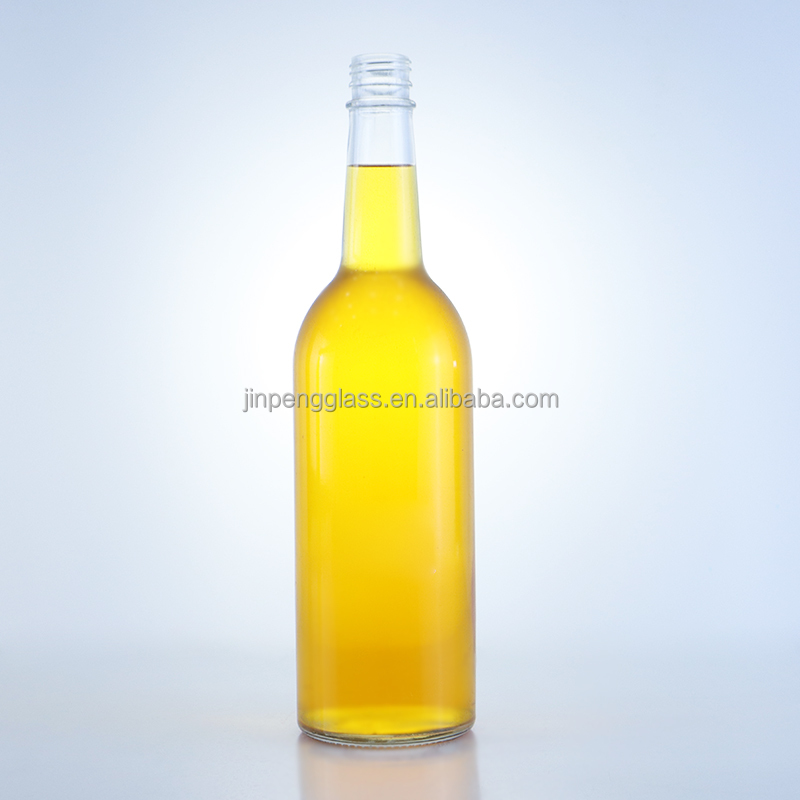 750ml Glass Liquor Bottle for Whisky Gin Rum Vodka Custom Shape Screw Cap