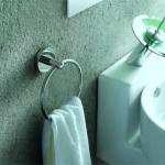Circular Polished Bathroom Towel Rings Towel Holder Stainless Steel For Kitchen