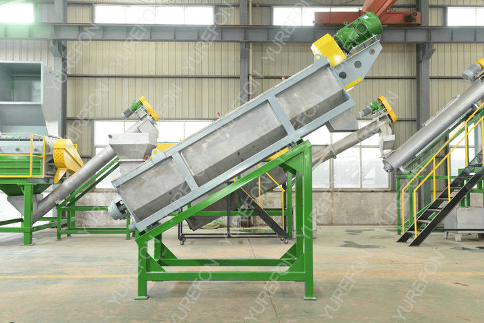 High Efficient Plastic Washing Recycling Machine With Multiple Hot Washing Tanks