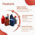 1 Liter Customized Hdpe Chemical Liquid Plastic Engine Motor Oil Lubricant