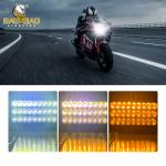 27 Bead White Yellow Flash 80V Plastic Motorcycle Headlight
