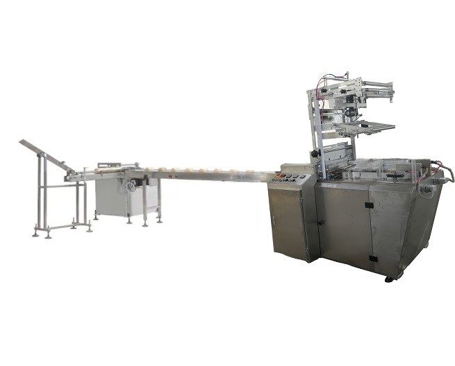 X Fold Type Rice Cake Wafer Biscuit Over Wrapping Package Machine Paket Type
