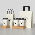 Custom Printed Coffee Takeaway Packaging Kraft Paper Food Bags with Luxury