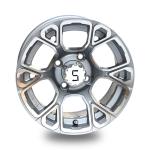 Golf Cart 12 Inch Machined/Gunmetal Aluminum Wheels Including Center Caps 4x4