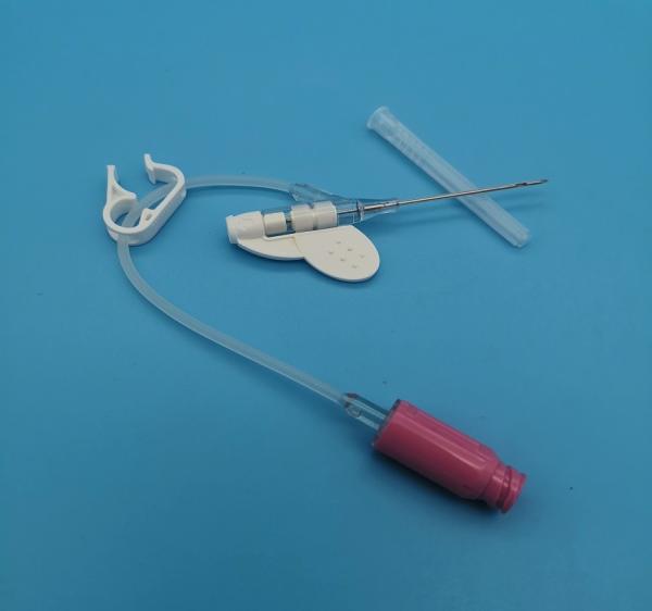 Pink Disposable Iv Cannula 20G Butterfly Type Positive Pressure Emergency