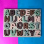 Non Toxic Silicone Early Educational Toys Movable Letter Puzzles For Kids