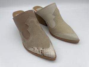 Quality OEM Womens Pointed Toe Shoes Tan / Off White Casual Shoes With TPR Outsole wholesale