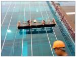7.5 meters 800kg India steel suspended rope platform for building maintenance