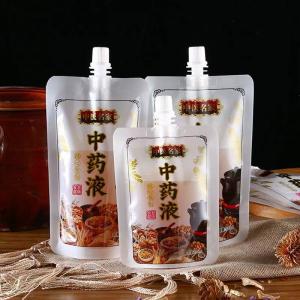 Quality Black Edge White Bottom Medicine Liquid Stand Out Pouch With Spout From 100ml-300ml wholesale