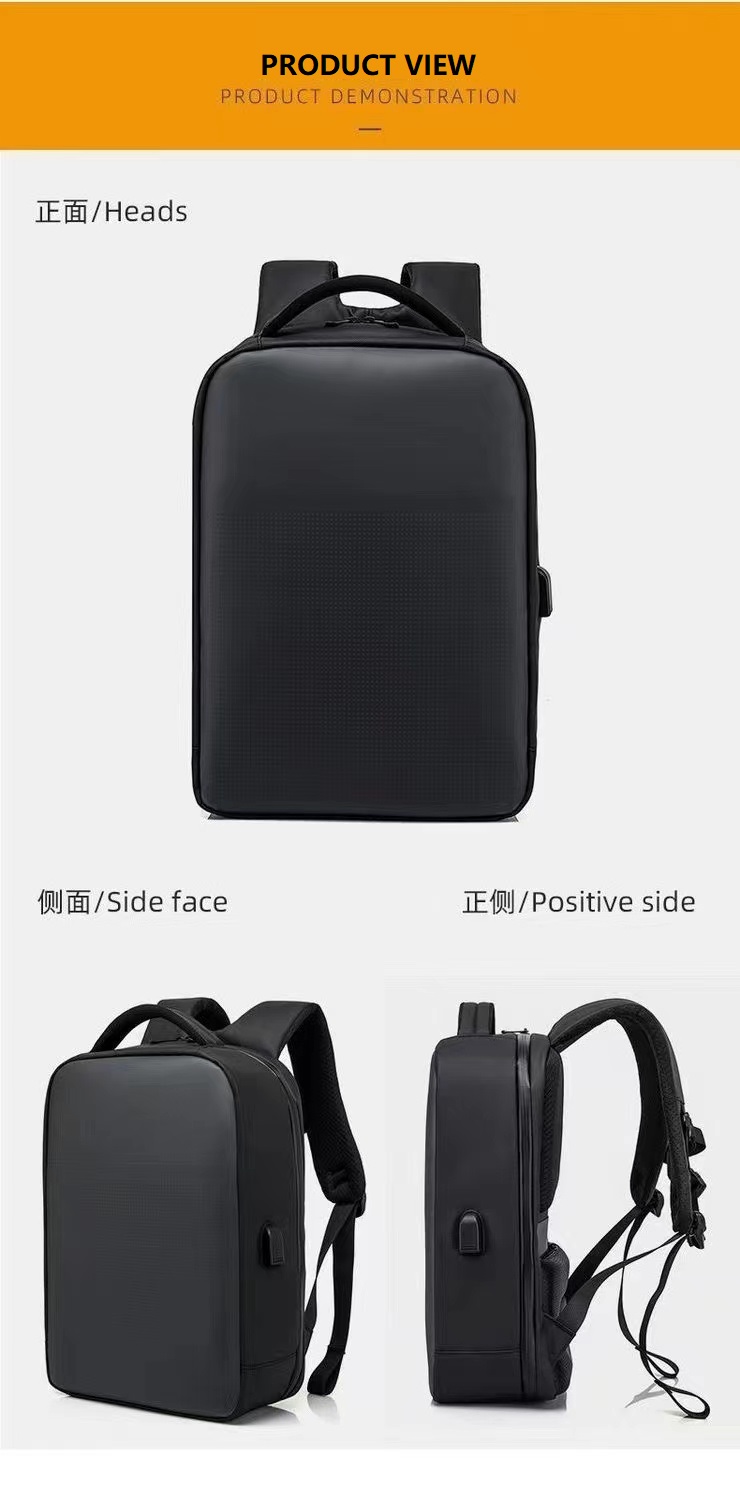 China  image video programmable full color led light digital advertising billboard display bag smart led screen backpack bag
