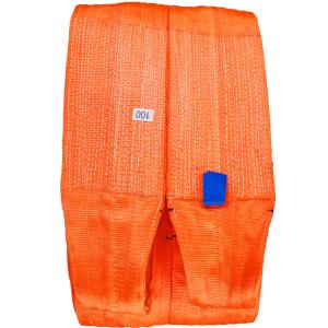 Quality Duplex Webbing 60T Polyester Lifting Sling Orange Color wholesale