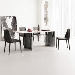 Light Luxury Stainless Steel Marble Dining Tables Height 0.78m