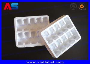 Quality 2ml 10 Vials Plastic Blister Tray , Medication Plastic Vial Trays White wholesale