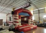 Firetruck Commercial Bounce House Quadruple Stitching , Inflatable Jumping