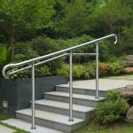 Durable Textured Stainless Steel Handrails for Outdoor Gardens