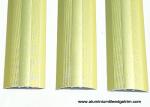 Luxury Sand Gold Aluminium Floor Trims / Metal Floor Transitions Curved Shaped